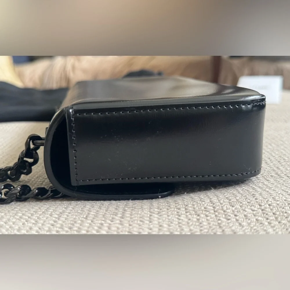 Celine Black Triomphe Chain Shoulder Bag - Picture 9 of 15